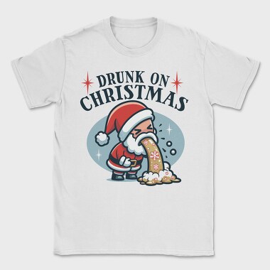 Funny Drunk Santa Claus On Christmas, Tricou Barbati (Unisex)