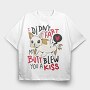 Funny Fart French Bulldog, Tricou Oversize Barbati (Unisex)