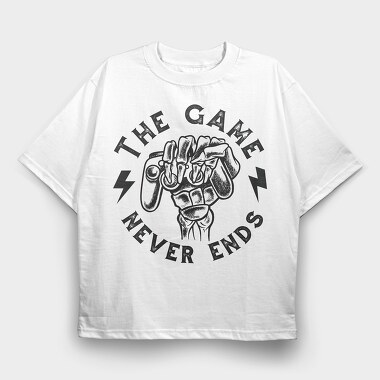 Funny Gaming Quote Skeleton Hand, Tricou Oversize Barbati (Unisex)