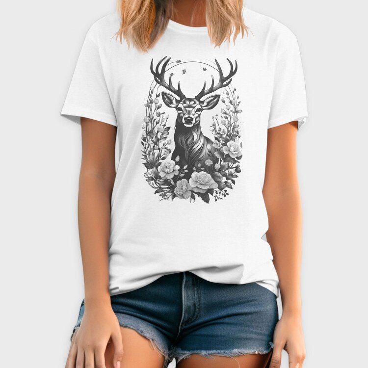 Reindeer Flowers, Tricou Barbati (Unisex)