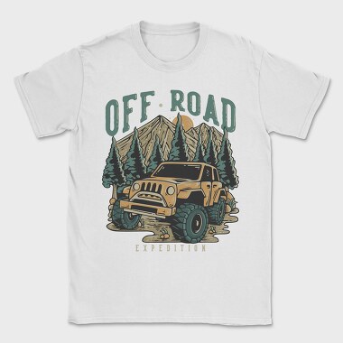 Off Road Expedition With Off Road Car in the Middle of Mountain, Tricou Barbati (Unisex)