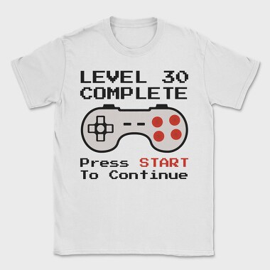 Retro Gamepad Lvl 30 Complete, Tricou Barbati (Unisex)
