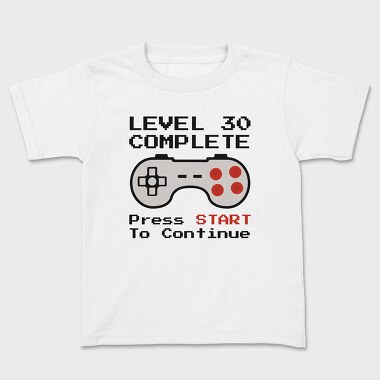 Retro Gamepad Lvl 30 Complete, Tricou Copii