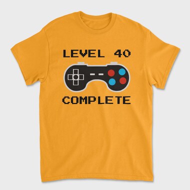 Retro Gamepad Lvl 40 Complete, Tricou Barbati (Unisex)