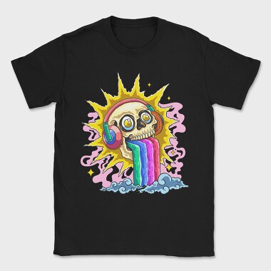 Skull Rainbow, Tricou Barbati (Unisex)