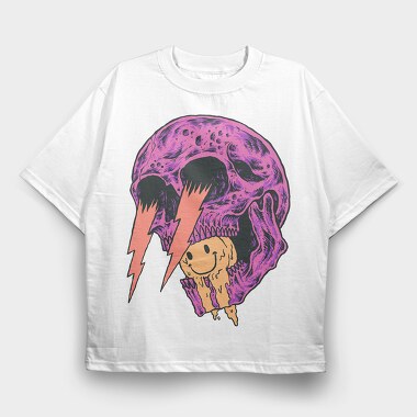 Skull Smile, Tricou Oversize Barbati (Unisex)