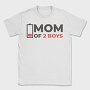 Funny Mom Quote Low Battery Mom Of 2 Boys, Tricou Barbati (Unisex)