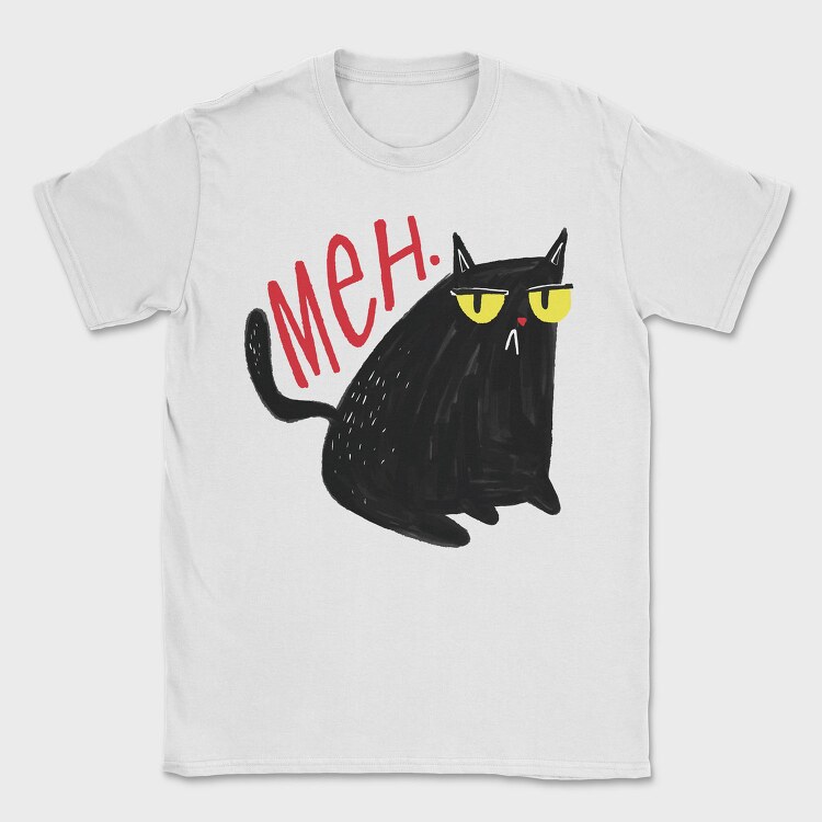 Funny Unimpressed Meh Cat, Tricou Barbati (Unisex)