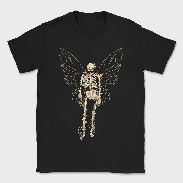 Floral Butterfly Skeleton, Tricou Barbati (Unisex)