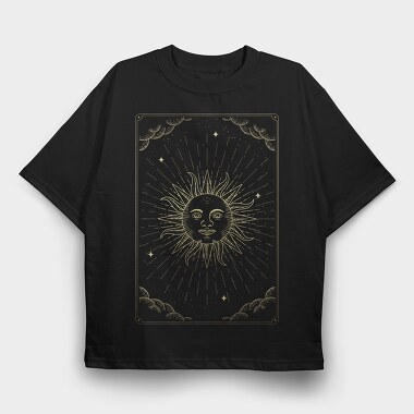 The Sun Tarot Card, Tricou Oversize Barbati (Unisex)