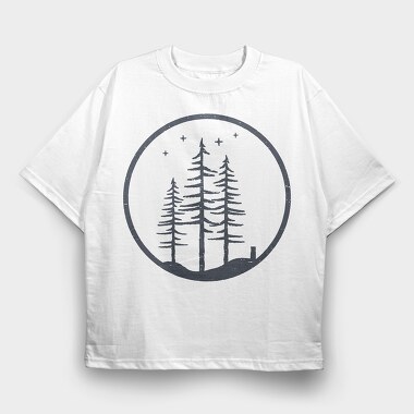 Trees, Tricou Oversize Barbati (Unisex)