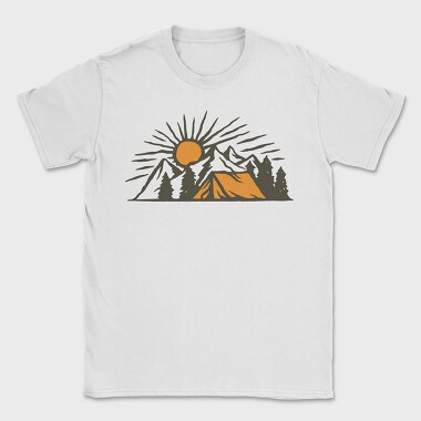 Vintage Adventure Outdoor Camping, Tricou Barbati (Unisex)