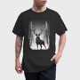 Reindeer Monochochrome Christmas, Tricou Barbati (Unisex)