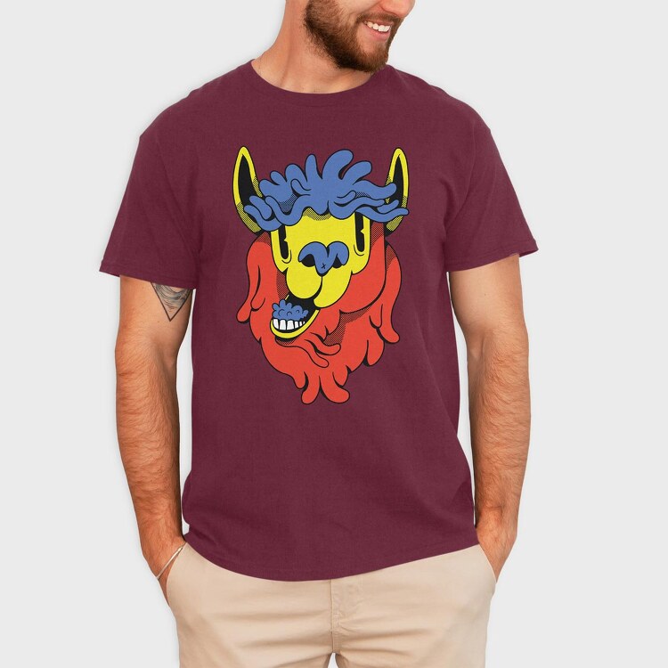 Llama Chewing, Tricou Barbati (Unisex)