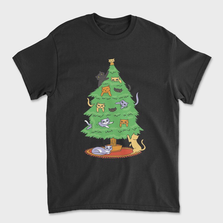 Cats on Tree, Tricou Barbati (Unisex)