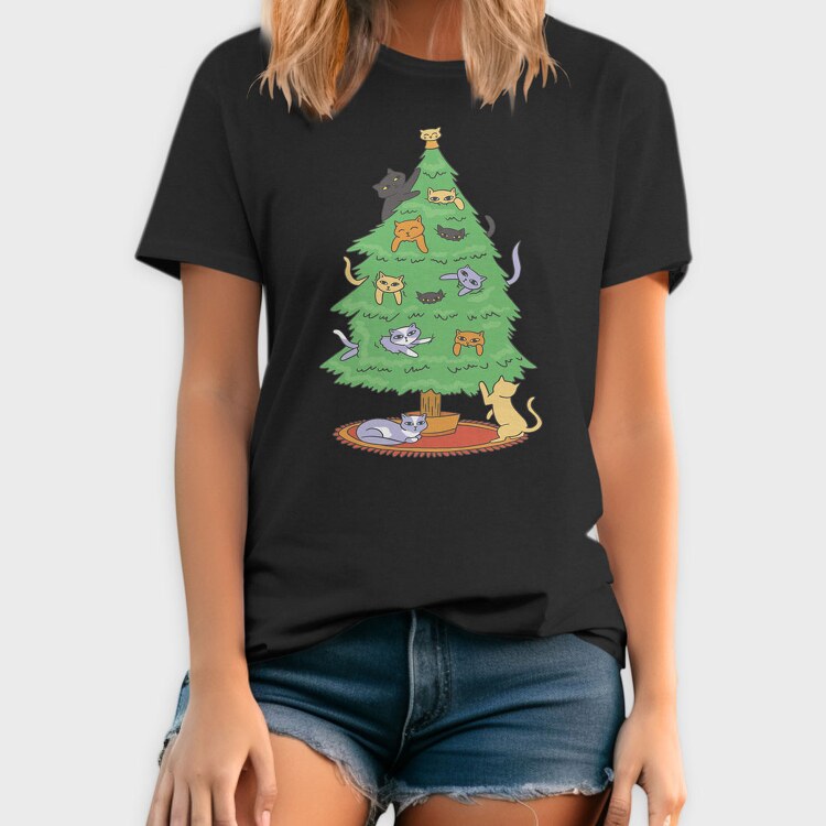 Cats on Tree, Tricou Barbati (Unisex)