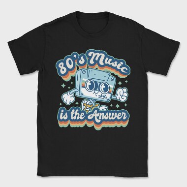 80 S Music Is the Answer, Tricou Barbati (Unisex)