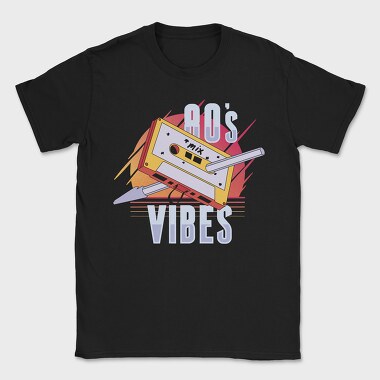 80 S Vibes Cassette, Tricou Barbati (Unisex)