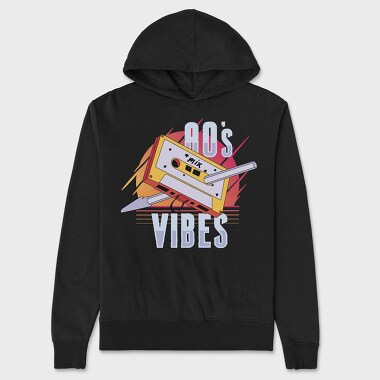 80 S Vibes Cassette, Hanorac Oversize Barbati (Unisex)