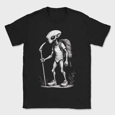 Alien Hiking Monochrome, Tricou Barbati (Unisex)