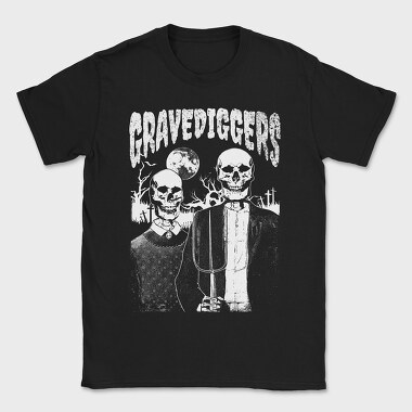 American Gothic Skull, Tricou Barbati (Unisex)