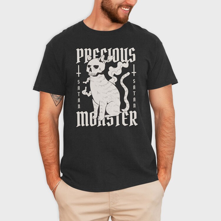 Precious Monster Cat, Tricou Barbati (Unisex)
