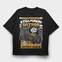 Steampunk Bat Rod, Tricou Oversize Barbati (Unisex)