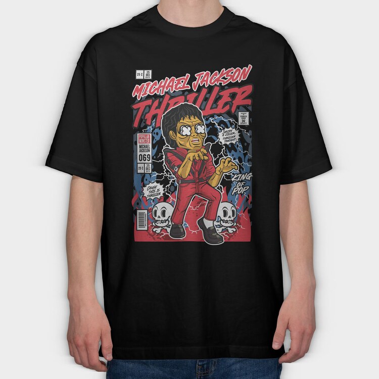 Michael Jackson Thriller, Tricou Oversize Barbati (Unisex)
