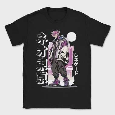 Anime Pink Hair Character, Tricou Barbati (Unisex)