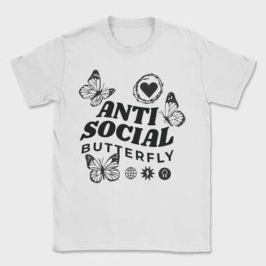 Anti Social Butterfly, Tricou Barbati (Unisex)