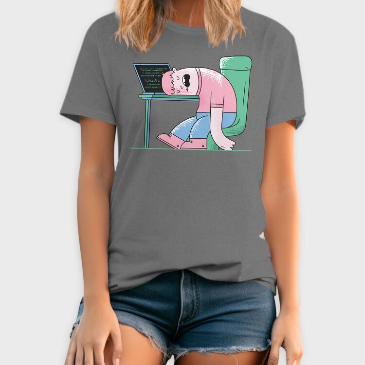 Man Sleeping On Desk, Tricou Barbati (Unisex)