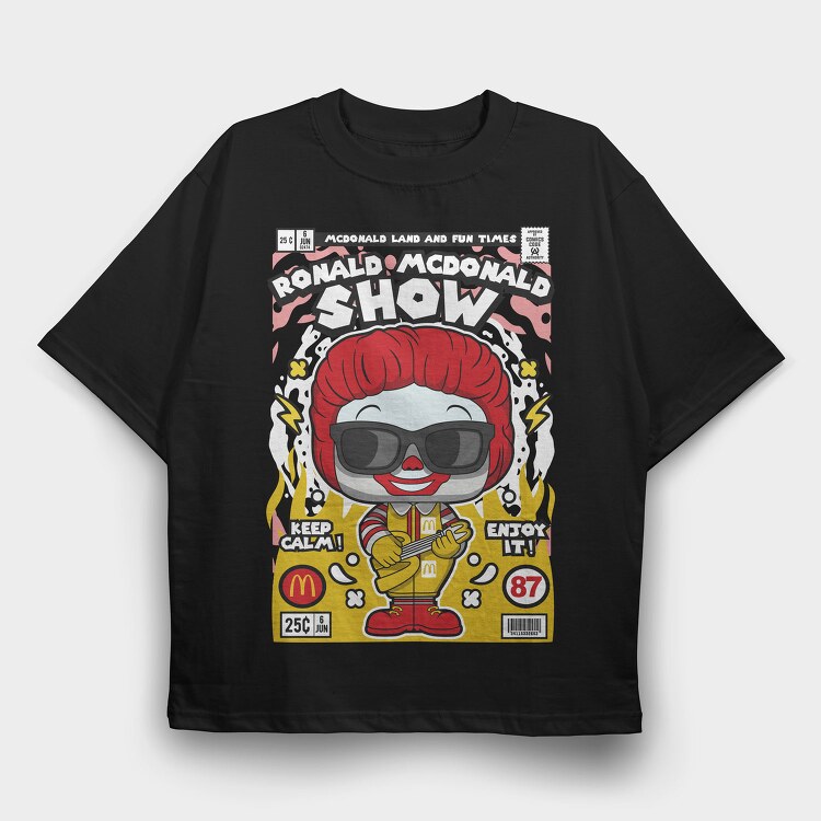 Ronald Mcdonald, Tricou Oversize Barbati (Unisex)