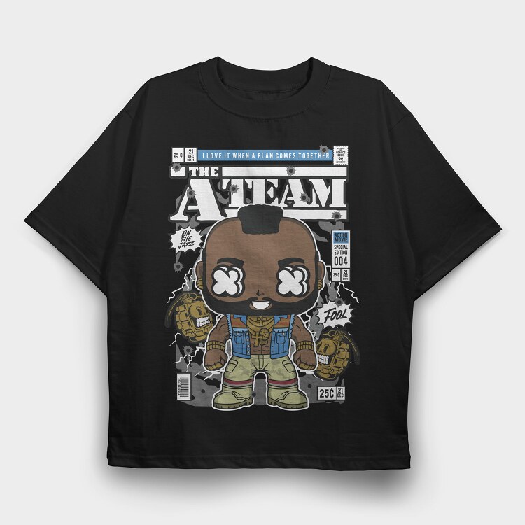 Mr T, Tricou Oversize Barbati (Unisex)