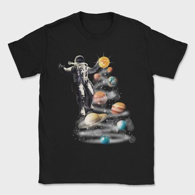 Astronaut Planets Christmas Tree, Tricou Barbati (Unisex)