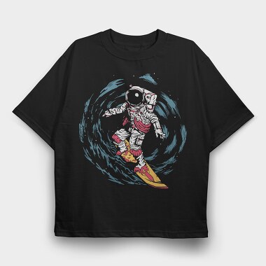 Astronaut Surf space, Tricou Oversize Barbati (Unisex)