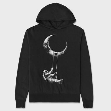 Astronaut Swinging, Hanorac Oversize Barbati (Unisex)