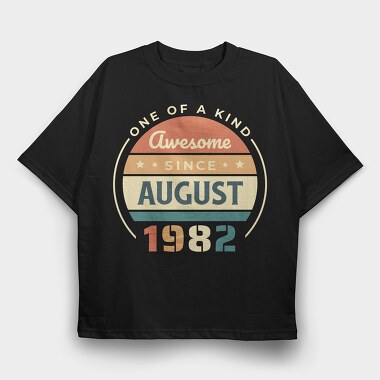 Awesome Since August, Tricou Oversize Barbati (Unisex)