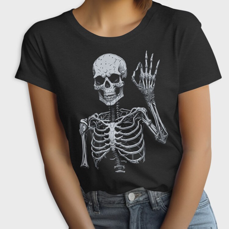 Skeleton Ok Sign, Tricou Femei
