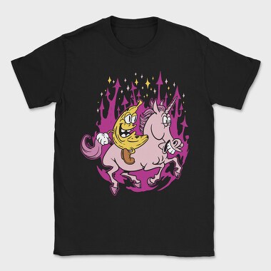 Banana Riding a Unicorn, Tricou Barbati (Unisex)