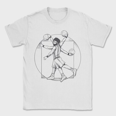 Basketball Vitruvian Man, Tricou Barbati (Unisex)