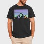 Mountain Retro Sunset, Tricou Barbati (Unisex)