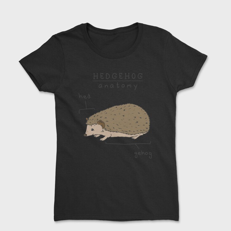 Funny Hedgehog Anatomy Meme, Tricou Femei