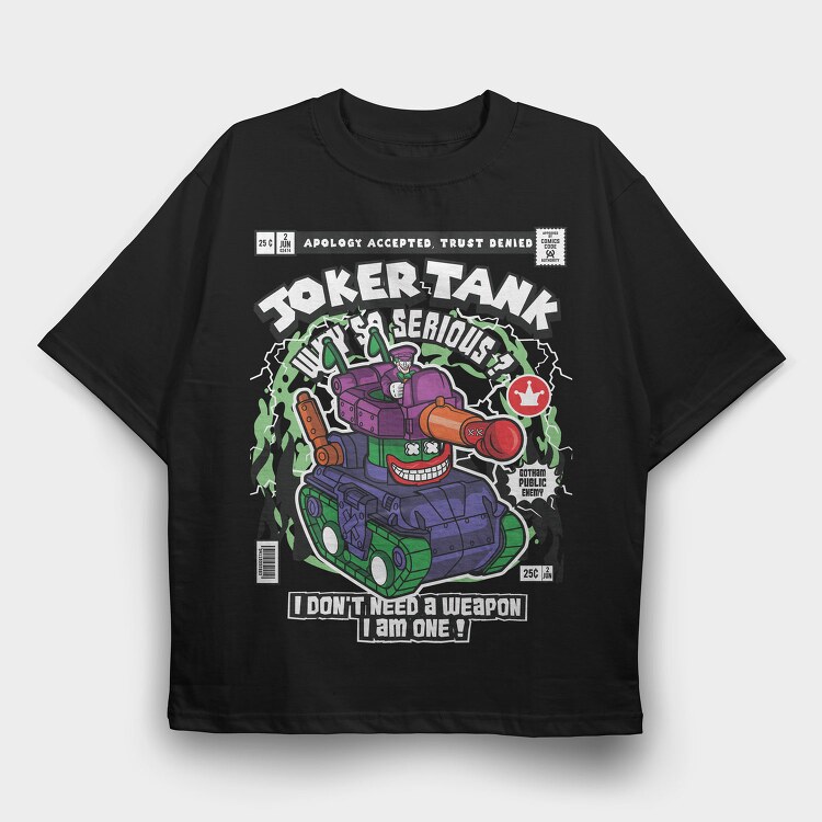 Joker Tank, Tricou Oversize Barbati (Unisex)
