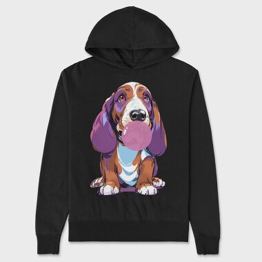 Bassethoundbubblegum, Hanorac Oversize Barbati (Unisex)