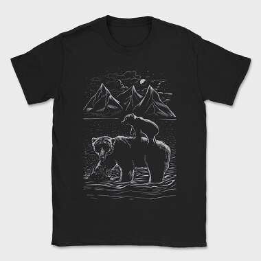 Bear Family Lines, Tricou Barbati (Unisex)