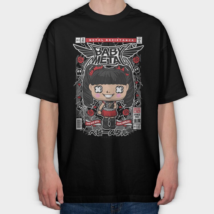 Baby Metal, Tricou Oversize Barbati (Unisex)