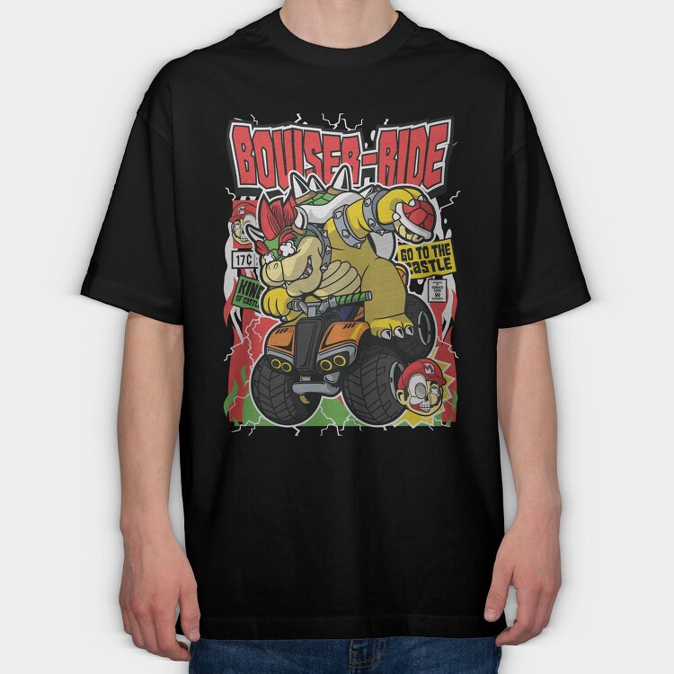 Bowser Ride, Tricou Oversize Barbati (Unisex)