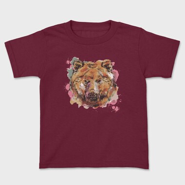 Bear Watercolor, Tricou Copii