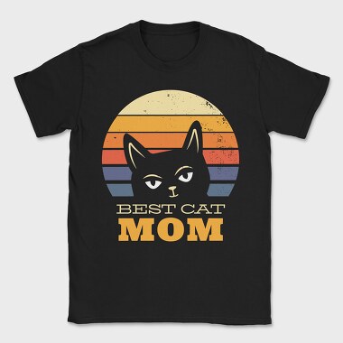 Best Cat Mom Retro, Tricou Barbati (Unisex)