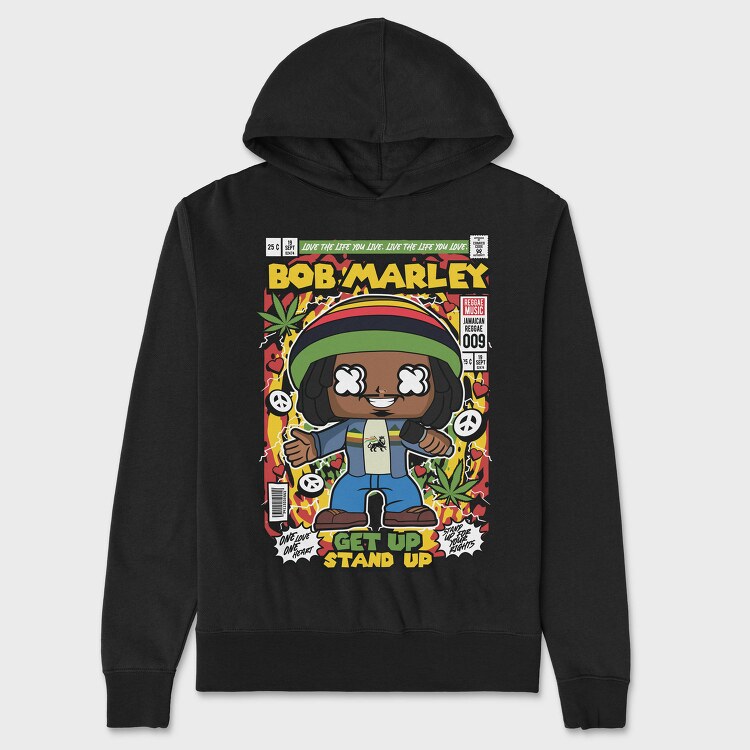 Bob Marley, Hanorac Oversize Barbati (Unisex)